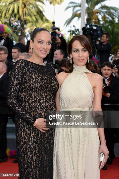 Carmen Chaplin and Dolores Chaplin attend the "Madagascar 3: Europe's Most Wanted" Premiere during the 65th Annual Cannes Film Festival at Palais des...