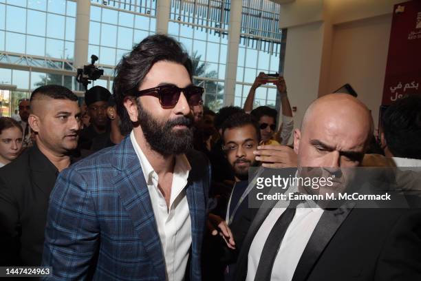 Ranbir Kapoor enters the "In Conversation With Ranbir Kapoor" at the Red Sea International Film Festival on December 07, 2022 in Jeddah, Saudi Arabia.