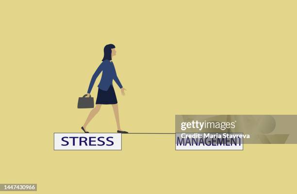stress management - stress test stock illustrations