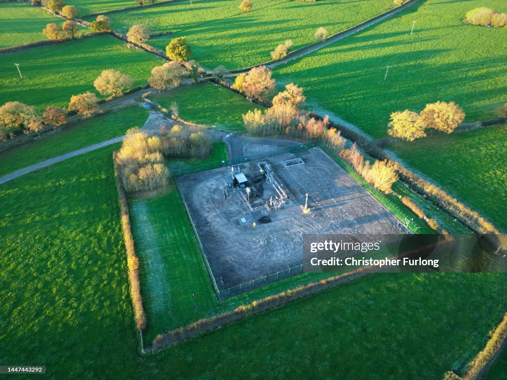 Storengy An aerial view of the Stublach Gas Storage Site on December 07, 2022 ...