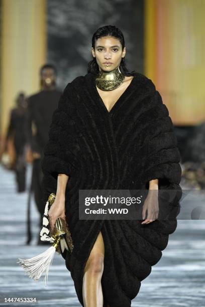 Runway at Balmain RTW Spring 2023 photographed on September 28, 2022 in Paris, France.