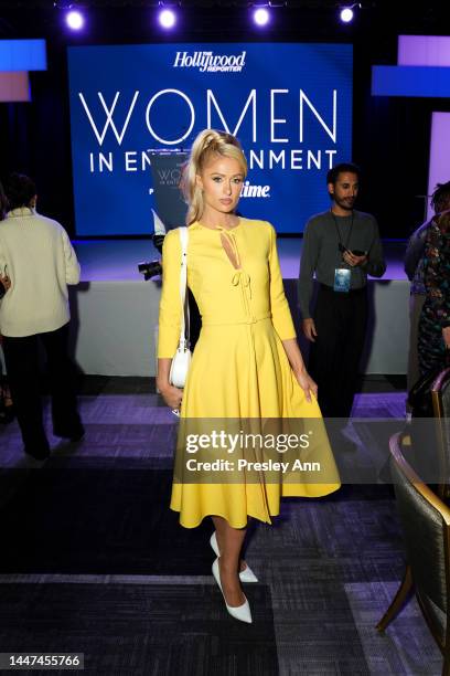 Paris Hilton attends The Hollywood Reporter 2022 Power 100 Women in Entertainment presented by Lifetime at Fairmont Century Plaza on December 07,...