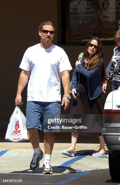 David Donoho and Holly Marie Combs are seen on May 11, 2004 in Los Angeles, California.