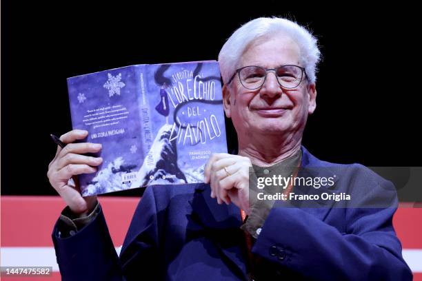 Italian novelist Francesco D’Adamo receives the "Premio Strega Ragazze E Ragazzi" for his book 'Giuditta e l’orecchio del diavolo' at Roma Convention...