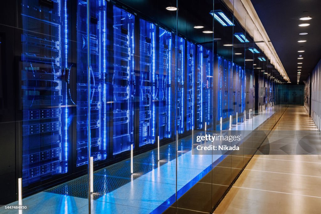 Sala do servidor de rede de computadores