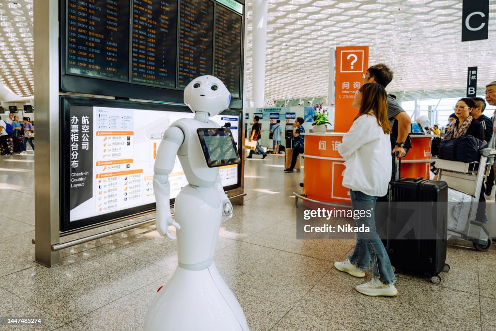 Robot at the Shenzhen Bao'an International Airport, China