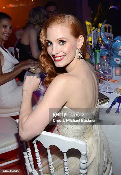 Actress Jessica Chastain attends the Haiti Carnival In Cannes Benefitting J/P HRO, Artists For Peace and Justice & Happy Hearts Fund Presented By...