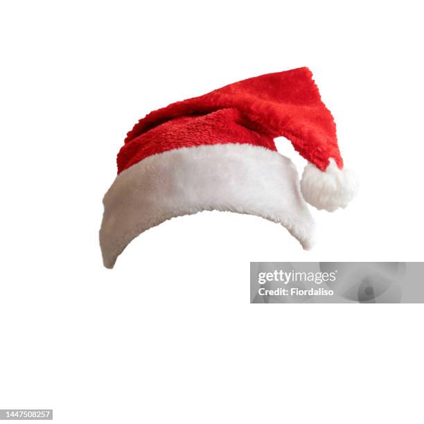 santa hat. marry christmas and new year concept. isolate, cutting out - christmas hat photos et images de collection