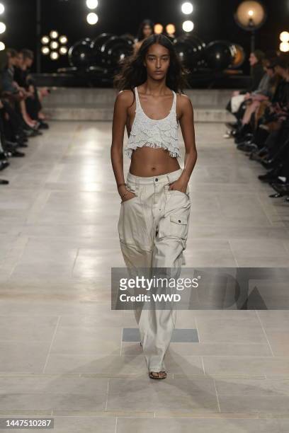 Runway at Isabel Marant RTW Spring 2023 photographed on September 29, 2022 in Paris, France.