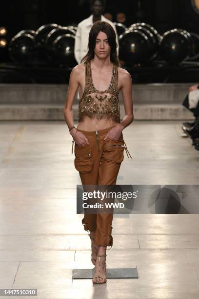 Runway at Isabel Marant RTW Spring 2023 photographed on September 29, 2022 in Paris, France.