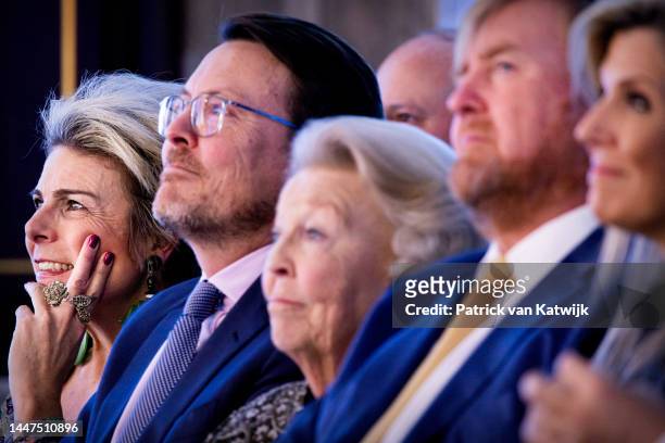 Princess Laurentien of the Netherlands, Prince Constantijn of The Netherlands, Princess Beatrix of The Netherlands, King Willem-Alexander of The...