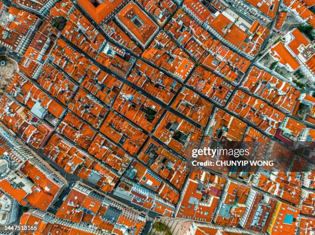 aerial view cityscape of lisbon in cloudy day - lisbon architecture stock pictures, royalty-free photos & images