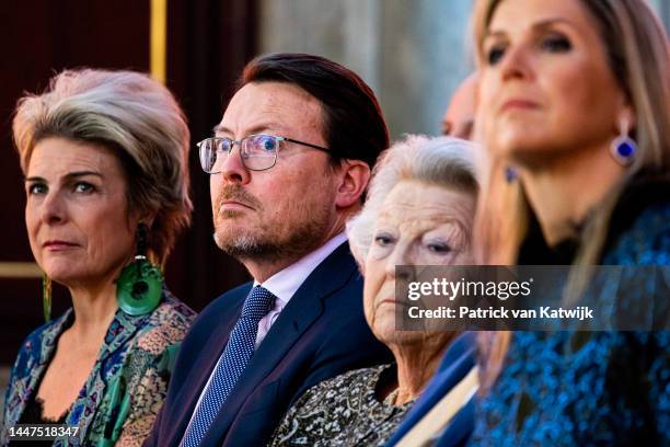 Princess Laurentien of The Netherlands, Prince Constantijn of The Netherlands, Princess Beatrix of The Netherlands, King Willem-Alexander of The...