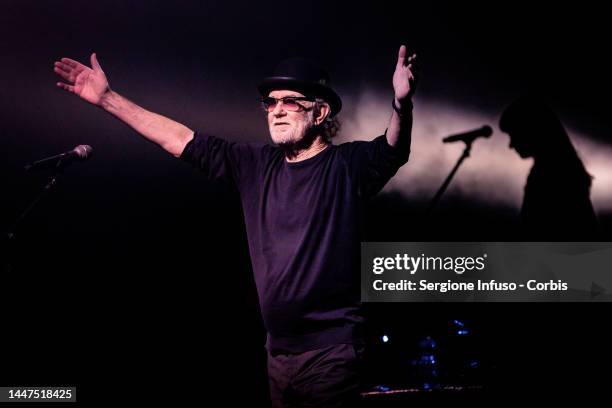 Francesco De Gregori performs at Teatro degli Arcimboldi on December 07, 2022 in Milan, Italy.