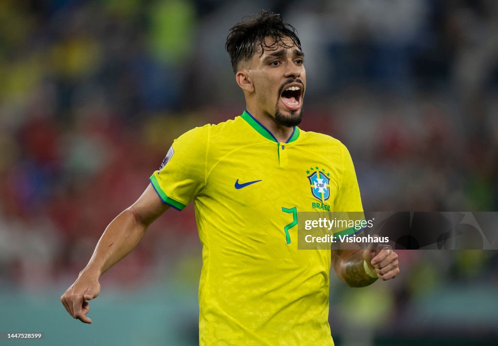 Lucas Paqueta of Brazil in action during the FIFA World Cup Qatar... News  Photo - Getty Images