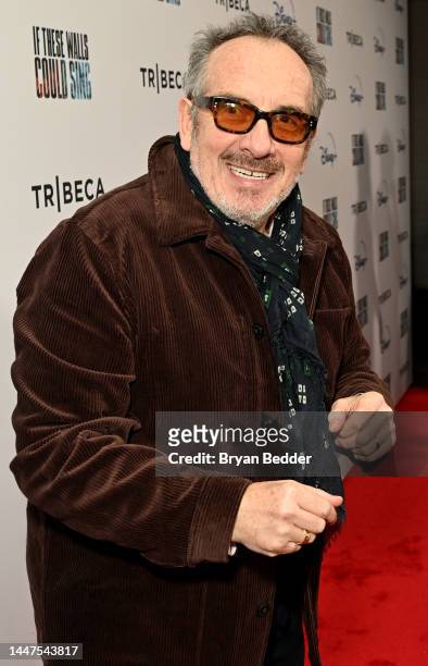 Elvis Costello attends the Disney Original Documentary's "If These Walls Could Sing" New York Premiere at Metrograph on December 07, 2022 in New York...