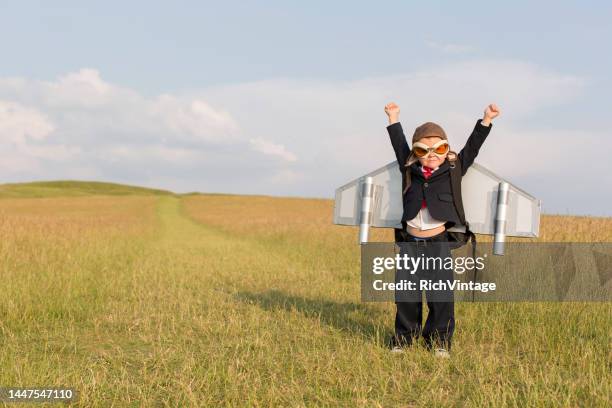 young business boy in jetpack - journey stock pictures, royalty-free photos & images