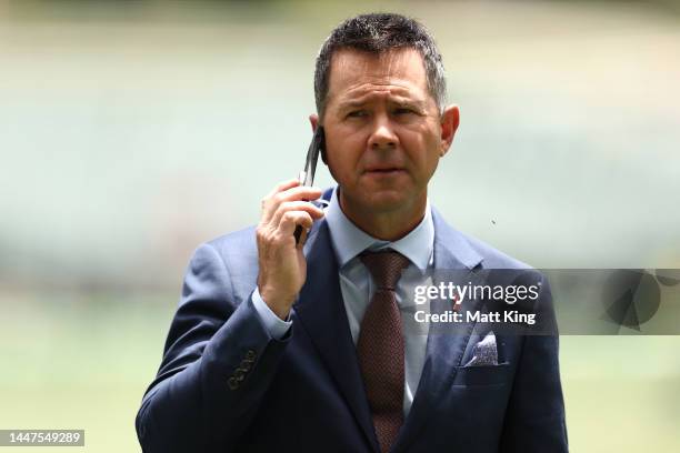 Ricky Ponting is seen during day one of the Second Test Match in the series between Australia and the West Indies at Adelaide Oval on December 08,...