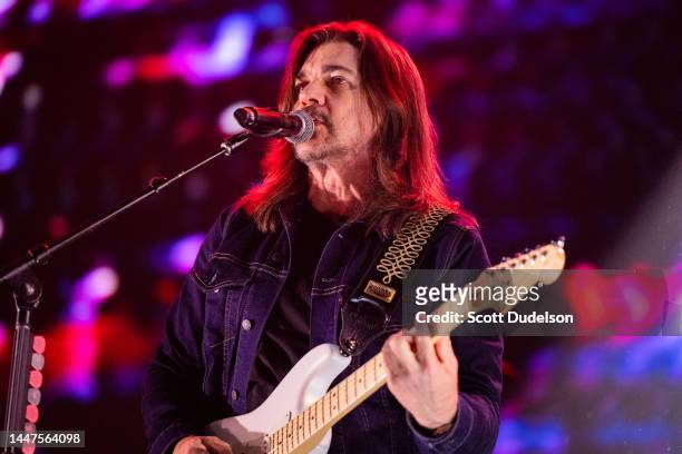 Singer Juanes performs onstage during the Besame Mucho Festival at Dodger Stadium on December 03, 2022 in Los Angeles, California.