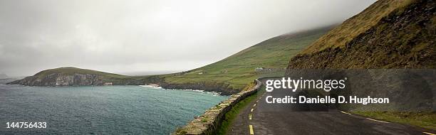 driving the dingle peninsula - dingle ireland stock pictures, royalty-free photos & images