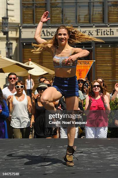 Allison Holker visits "Extra" at The Grove on May 18, 2012 in Los Angeles, California.