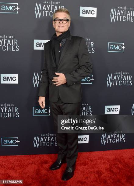 Harry Hamlin attends the Los Angeles Premiere Of AMC Networks "Anne Rice's Mayfair Witches" at Harmony Gold on December 07, 2022 in Los Angeles,...