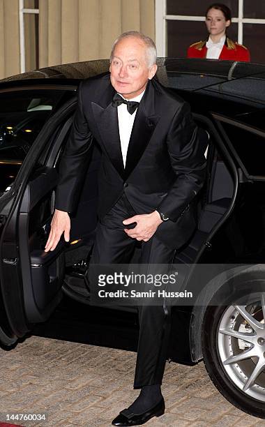 Prince Hans-Adam II of Liechenstein attends a dinner for foreign Sovereigns to commemorate the Diamond Jubilee at Buckingham Palace on May 18, 2012...