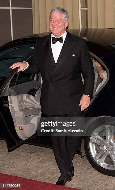 Prince Hans-Adam II of Liechtenstein attends a dinner for foreign Sovereigns to commemorate the Diamond Jubilee at Buckingham Palace on May 18, 2012...