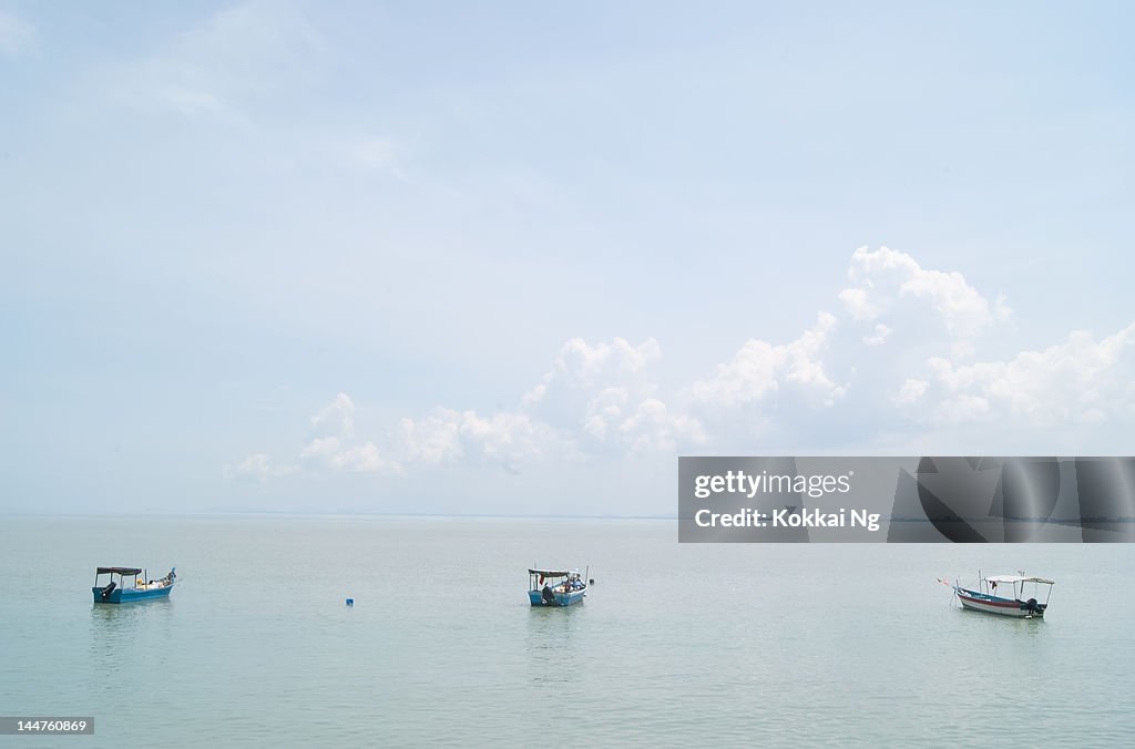 Boats in river