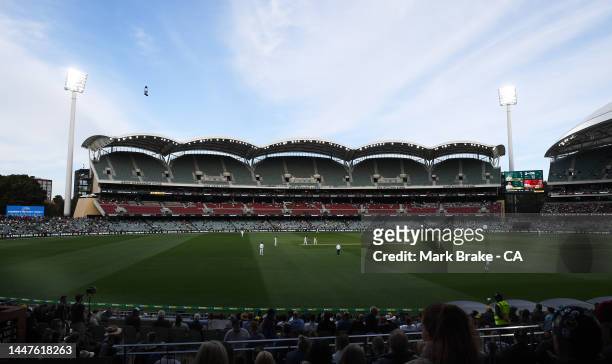 General view from members during day one of the Second Test Match in the series between Australia and the West Indies at Adelaide Oval on December...