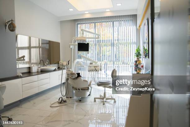 dental clinic room - dentist office stock pictures, royalty-free photos & images