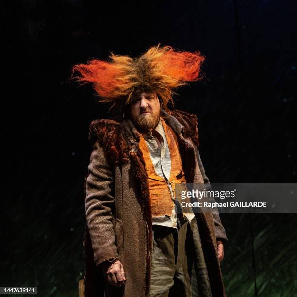 Jérôme Pouly de la troupe de la Comédie-Française lors de l'interprétation de la pièce "La Reine des Neiges, l'histoire oubliée", mise en scène de...