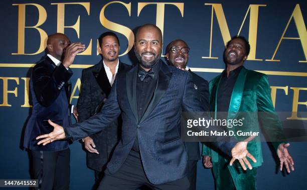 Morris Chestnut, Terrence Howard, Malcolm D. Lee, Taye Diggs and Harold Perrineau attends Peacock's "The Best Man: The Final Chapters" Premiere Event...