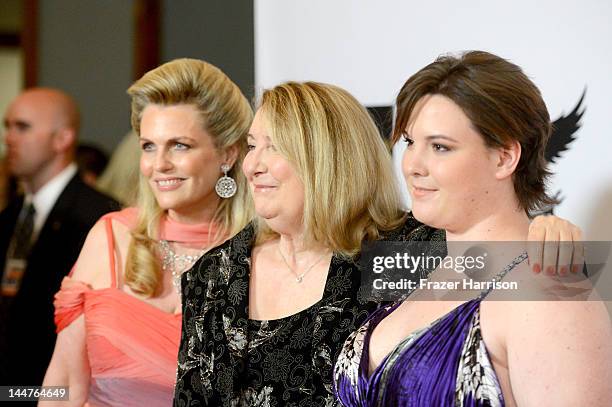 Nancy Davis, Teri Garr and Molly O'Neill arrive at the 19th Annual Race to Erase MS held at the Hyatt Regency Century Plaza on May 18, 2012 in...