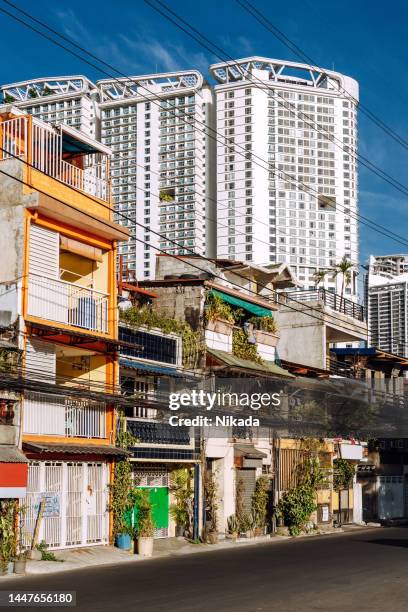 manila streets of makati area - manila stock pictures, royalty-free photos & images