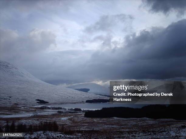 loch tulla viewpoint in argyll in the west highlands of scotland - argyle stock pictures, royalty-free photos & images