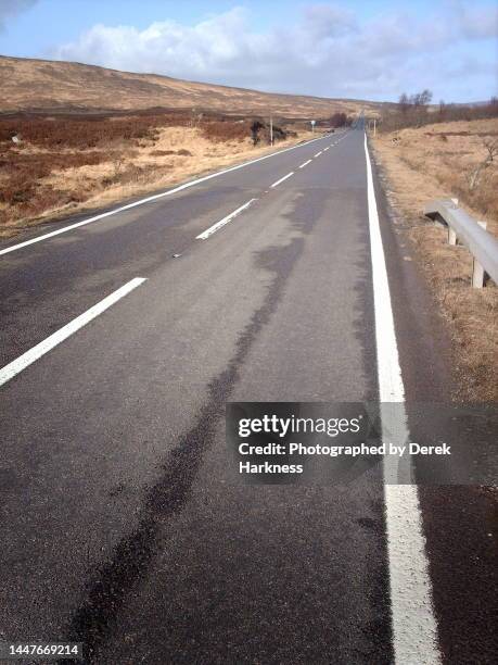 the a82 across rannoch moor in the west highlands of scotland - argyle stock pictures, royalty-free photos & images