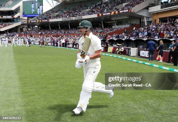David Warner of Australia runs out to bat during day one of the Second Test Match in the series between Australia and the West Indies at Adelaide...