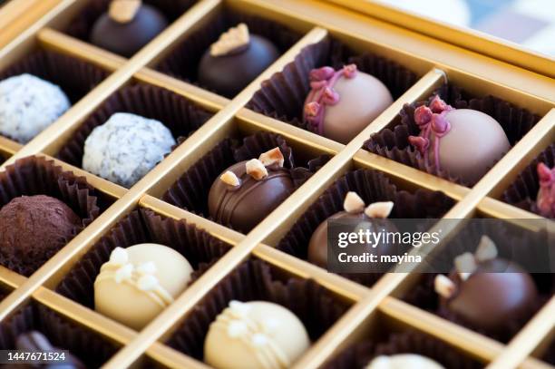 chocolates - milk chocolate truffles stock pictures, royalty-free photos & images