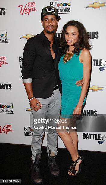 Actress Jurnee Smollett and husband singer Josiah Bell arrive for "Battle of the Bands" at The Joint at the Hard Rock Hotel and Casino on May 18,...