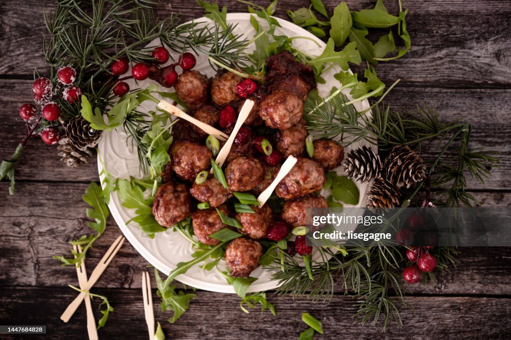 Cranberrie meatballs
