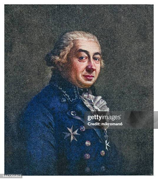 portrait of ewald friedrich graf von hertzberg (2 september 1725 – 22 may 1795) prussian statesman - prussian cavalry portrait stock pictures, royalty-free photos & images