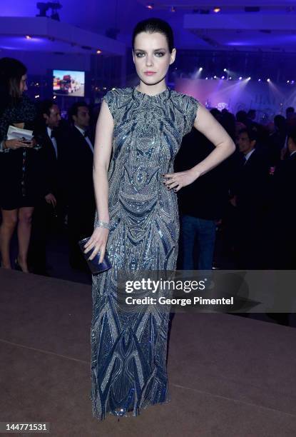 Roxanne Mesquida attends the Haiti Carnival in Cannes Benefitting J/P HRO, Artists for Peace and Justice & Happy Hearts Fund Presented By Armani...