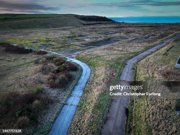 An aerial view of the former Woodhouse Colliery site where West Cumbria Mining have been given approval to once again extract coal on December 08,...