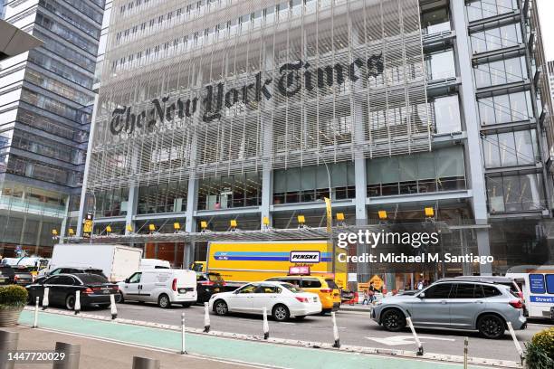 The New York Times headquarters is seen on December 08, 2022 in New York City. More than 1,100 unionized New York Times staff members participated in...