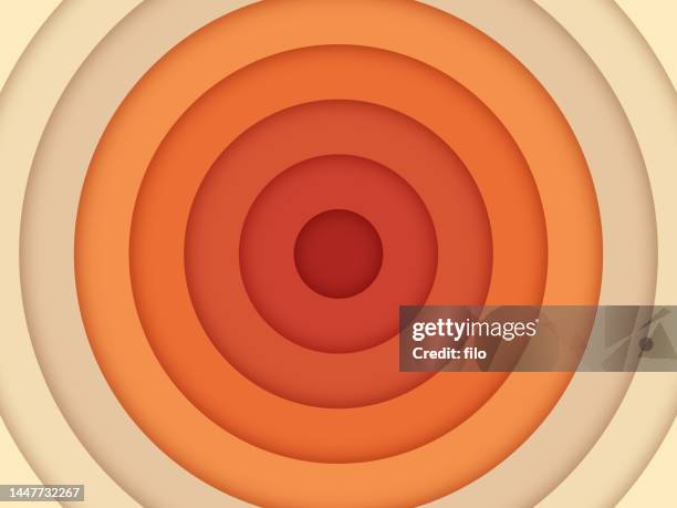 stockillustraties, clipart, cartoons en iconen met circle depth layers abstract background - doelwit