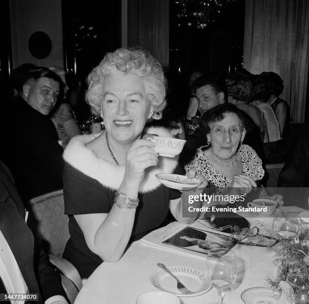 British actress and singer Gracie Fields attending an event on December 11th, 1961.