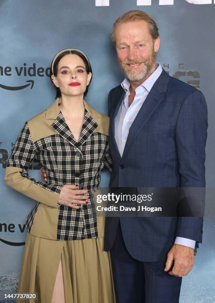 Emily Hampshire and Iain Glenn attend "The Rig" Global Premiere at Regent Street Cinema on December 08, 2022 in London, England.