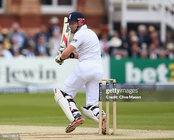 Jonny Bairstow of England in action during day three of the 1st Investec Test Match between England and the West Indies at Lord's Cricket Ground on...