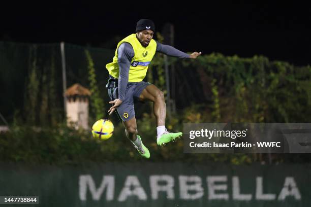 Adama Traore of Wolverhampton Wanderers during a Wolverhampton Wanderers Training Session on December 07, 2022 in Marbella, Spain.